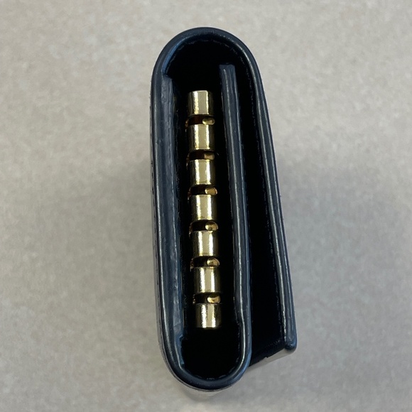 Saint Laurent 6 Row Navy Leather Key Case - Preowned - Picture 5 of 13